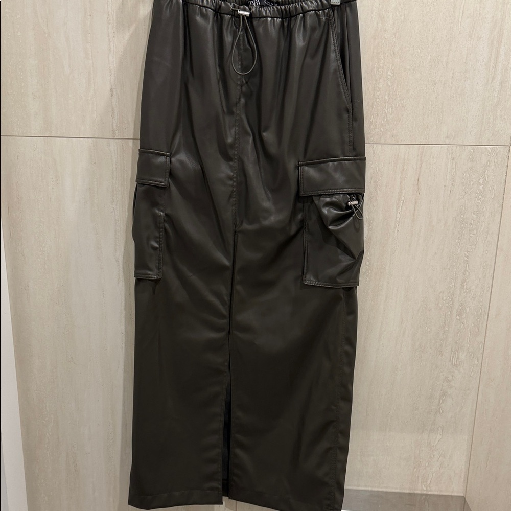 Zara Dark Maxi Skirt with Pockets